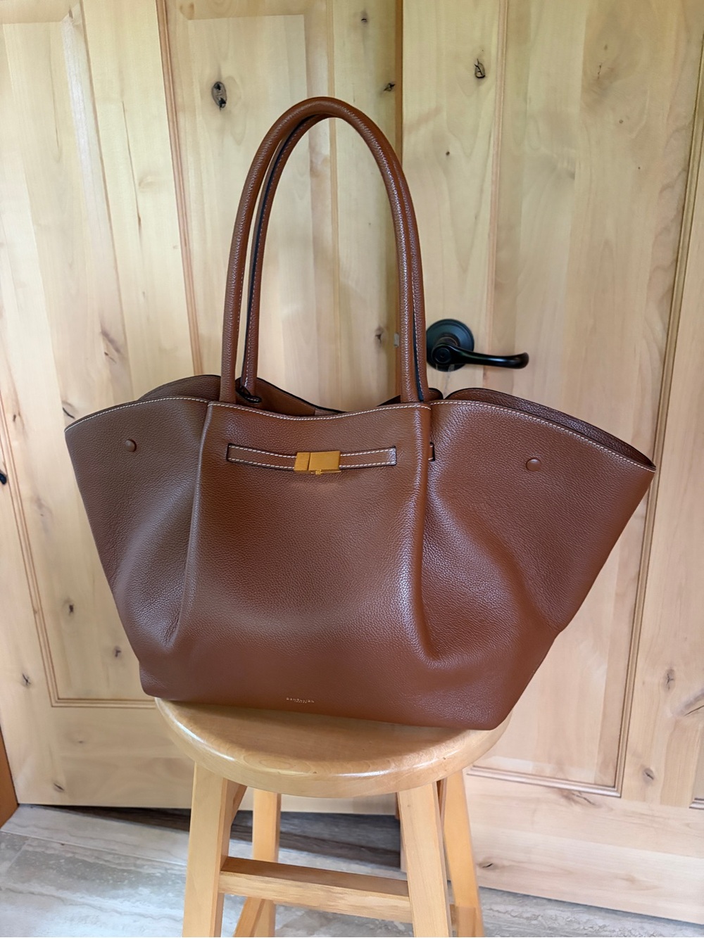 DeMellier 'The New York' Tote in Tan Grain Leather